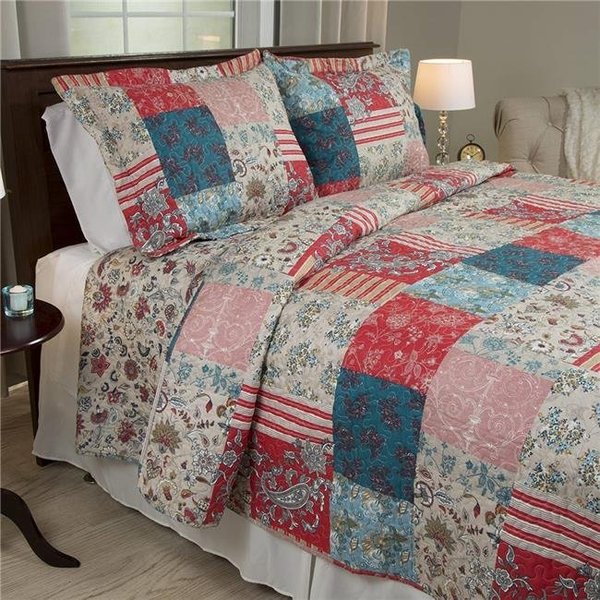 Bedford Home Bedford Home 66A-63149 3 Piece Mallory Quilt Set; Full & Queen Size 66A-63149